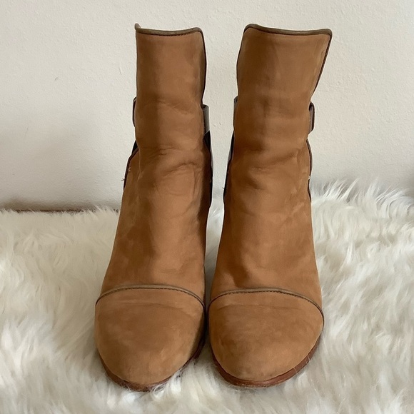 Rag & Bone Harrow Nubuck Suede Ankle Booties Sz-8 - Picture 2 of 11